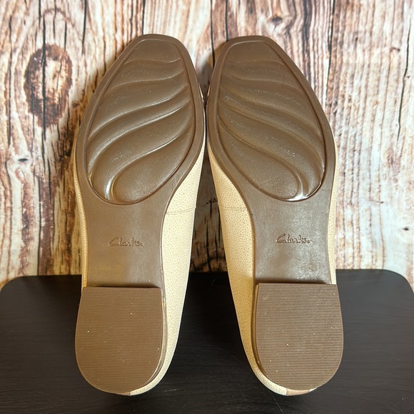 Clarks Unstructured Speckled Capped Toe Flats Womens Sz 8W - Picture 7 of 10